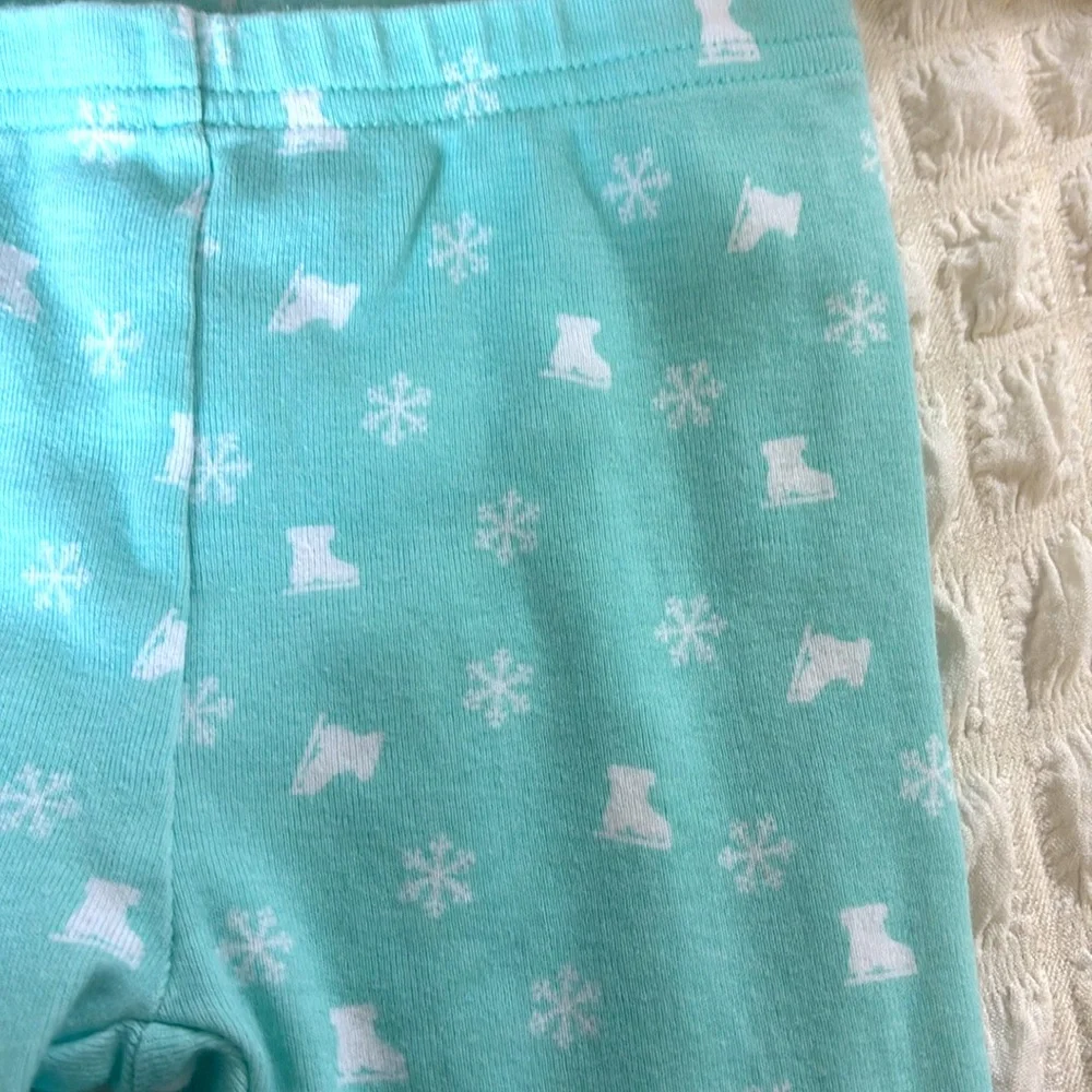 Toddler Girls Snug Fit Snowman ⛄️ & Figure Skater ⛸️ Pajama Sleep Set ~ ❄️⛄️⛸️